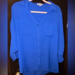 Royal blue button down